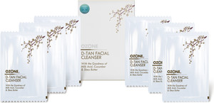 OZONE D Tan Facial Cleanser | Goodness of Cucumber, Milk & Shea Butter Sachet | 10gmX6 Face Wash