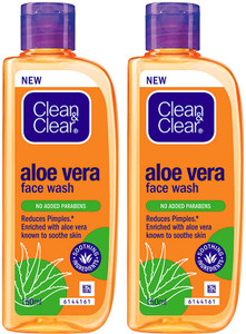 Clean & Clear Aloe Vera| Reduces pimples | Enriched with Aloe Vera to soothe skin Face Wash