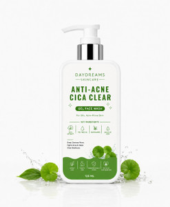 Daydreams Anti-Acne Cica Clear  |2% Salicylic Acid, Niacinamide & Tea Tree Oil | Deep Cleansing  for Oily & Acne-Prone Skin Face Wash