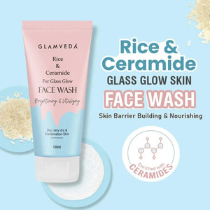 GLAMVEDA Korean Glass Skin Rice Water Bright Cleanser for women| Hydrate & Glow Face Wash