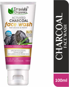 Dravida Organics Charcoal Natural  for Oil Control and Pollution Defence Face Wash