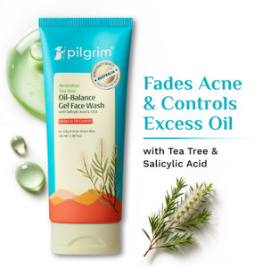 Pilgrim 1% Salicylic Acid Tea Tree & CICA Gel for Acne & Oily Skin Face Wash