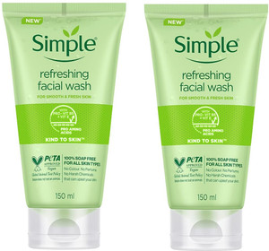 सिम्पल Refreshing Facial Wash 150 ml each ( Pack of 2) फेस वॉश