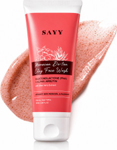 SAYY Moroccan De-Tan Facewash, Clay with PHA & Alpha Arbutin, 100 ml - Image 5