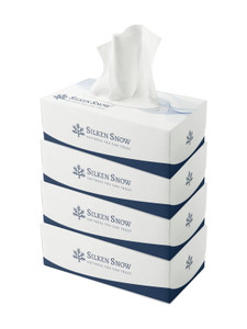 SILKEN SNOW 2 Ply 100 Pulls Facial Tissue Paper Box, Car Tissue Box, Face Tissue - 400 Pulls