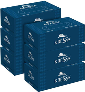 क्रेसा Facial Tissues 2 Ply, 100 Pulls Per Box, 100% Virgin Paper, Ultra Soft