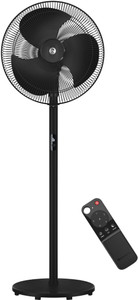 Atomberg Stelios Pro Pedestal Fan Midnight Black with 2 Year Warranty Remote Controlled 400 mm Pedestal Fan