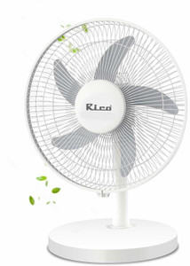 Rico 12" Rechargeable Fan |Type-C Charging |BLDC Motor with 3-Speed Setting with 1 Year Warranty Silent Operation, BLDC Motor 305 mm Table Fan