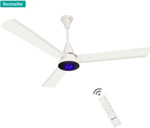 Relaxo Legend BLDC Fan With Led Light 3 Years Warranty 5 Star 1200 mm BLDC Motor with Remote 3 Blade Ceiling Fan