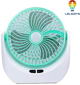Lalson's High-Speed--Rechargeable Table Fan with LED Light, For Home, Office, Kitchen 5 Star 1400 mm 3 Blade Table Fan