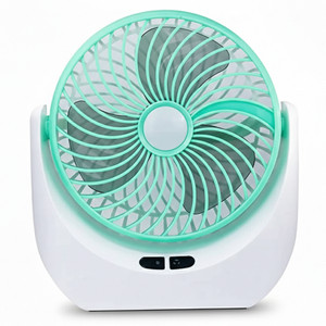 Ampeva High-Speed 4000mAh Rechargeable Table Fan with LED Light, Portable Fan, USB Fan, USB Battery Powered Quiet Personal Fan, 3 Speed For Kitchen, Office, Home USB Fan