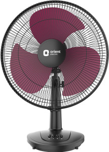 Orient Electric Table 77 |100% Copper Motor|Superior Air Delivery |3 Speed| Military Grade Guard with 2 Year Warranty Ultra High Speed 400 mm Table Fan
