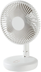 CRAFTIFY Cordless Rotating Portable Rechargeable With LED Lights 3 Speed Auto Oscillating 5 Star 155 mm 3 Blade Table Fan