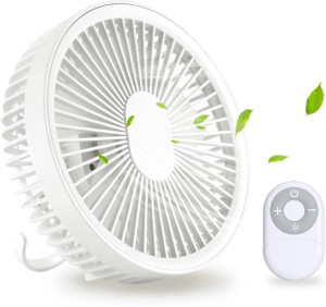 CRAFTIFY 2 in 1 Portable Rechargeable Table Fan |4 Speed With Night Light for Home Office 5 Star 150 mm 5 Blade Table Fan
