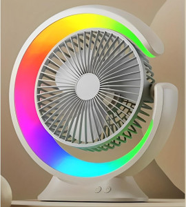 Keekos Table Fan You Can Also use Directly Fan Power Bank[ DC] Desk Fan 4000mAh USB High Air Delivery 3 mm Table Fan