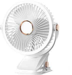 KAMALY USB Powered Table Fan Compact, Rechargeable Adjustable Personal Fan High Speed Rechargeable Table Fan with LED Light, For Home, Kitchen, Office USB Fan