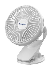 Crompton Siro Rechargable Clip Fan with 1 Year Warranty High Air Delivery 100 mm Table Fan