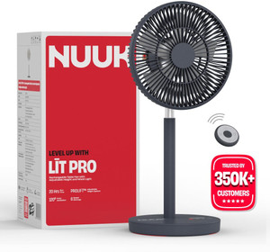 Nuuk LIT PRO with 1 Year Warranty BLDC Motor with Remote, Silent Operation 177.8 mm Table Fan