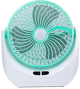LICHEE Portable Mini USB Rechargeable Fan with LED Lighting & 4-hours Battery Backup Fan Air Cooling Portable Charging Standing Fan Mini-Fan USB Rechargeable USB Air Cooler