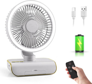 TAKSHA Rechargeable Portable Table Fan with LED Light - Image 6