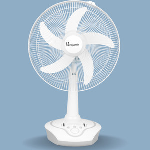 Benjamin BEN-5916BLDC AC/DC Now With Lithium Ion Rechargeable Battery Fan 16 Inches Blade 400 mm 5 Blade Table Fan