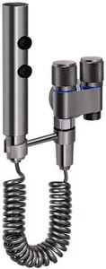 Prossimagen Compact Grey Bidet Shower Kit with Extendable 2m Hose & Dual Valve Faucet Set