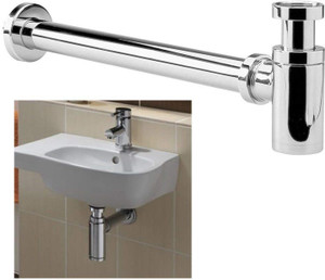 स्पाजिओ Premium Quality Heavy Stainless Steel Bottle Trap Set With Height adjustable Waste Outlet Pipe For Bathroom, Wash Basin, Kitchen Sink, Chrome Plated डाइवर्टर नल