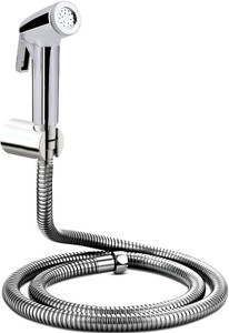 क्यूरिक ABS Health Faucet with 1 Mtr Hose Pipe and Wall Hook, Toilet Bidet Sprayer Set Faucet for Toilet, Jet Spray for Toilet, Health Faucet Set, Toilet Shower Faucet स्वास्थ्य  नल
