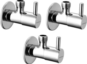 Ramya by Na Fly Angle Cock Pack OF 3 Heavy Stainless Steel Premium Quality For Bathroom And Kitchen Tap Brass Angle Cock Faucet