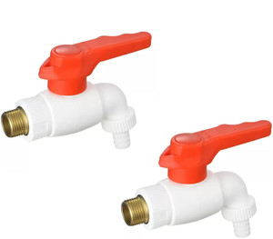 Prestige PPremium quality PVC Heavy Garden Tap/Outdoor Tap Premium quality PVC Heavy Garden Tap/Outdoor Pack Of-2 Tap Bib Tap Faucet (Wall Mount Installation Type) Bib Tap Faucet