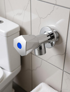 Kyari - Lux Polygon Angle Valve With Brass Disk - AV809 Angle Cock Faucet
