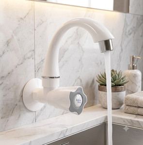 REALFLOW by REALFLOW Flower SINK COCK Tap for Kitchen Sink & Wash Basin Grey Sink Tap Faucet