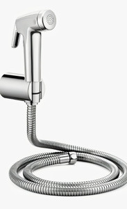 लवशा Big Conti ABS Health Faucet With Ss-304 Grade 1.5 Mtr Flexible Tube & Wall Hook Chrome Finish Jet Spray for Toilet Shower Faucet Toilet Bidet Spray for Bathroom स्वास्थ्य नल