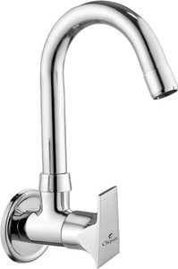 Cliquin CSSC001-Siya Brass Sink Cock with Swivel Spout, Chrome Finish Sink Tap Faucet