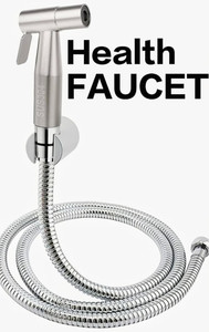 LVSHA by LVSHA Stainless Steel Health Faucet with SS-304 Grade 1.5MTR Flex Hose Pipe&Wall Hook Faucet for Toilet, Jet Spray for Toilet, Health Faucet Set, Toilet Shower Faucet Health Faucet