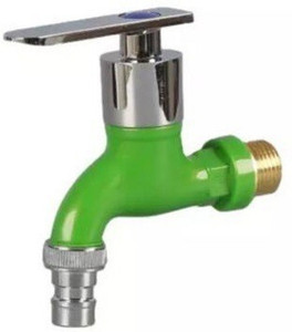 Kyari PVC Miami Nozzle Bib Tap - Green Nozzle Cock Faucet