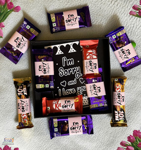 OddClick chocolate gift combo I am sorry I Love You gift pack gift box Paper Gift Box