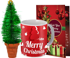 Midiron Christmas Gift Combo with Artificial Small Tree with Card IZ23-07 Plated Gift Box