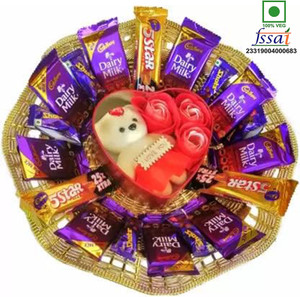 Chocoloony Special Chocolate Gift Hamper with Soft Toy For Birthday, Anniversary, Valentine Paper Gift Box