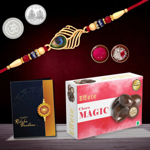 Effete Rakhi Combo for Brother with Chocolate Magic(32-GM)Rakhi Gift | Y22K1_292_CM32 Assorted Gift Box