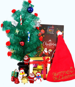 MANTOUSS Christmas Tree Decoration Combo Hanging Ornaments Pack of 16 Paper, Cotton Gift Box