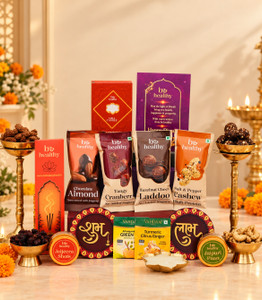 BHFV Be Healthy Raksha Bandhan Premium Healthy Gift Hamper Rakhi & Gift Box Paper Gift Box