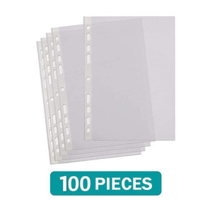 FRKB Plastic A4 Documents Sheet protector Envelope Transparent File, 60 Micron Thick