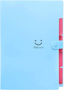 NISUN Polypropylene 5 Pockets A4 File Organizer, Expanding File Folder,Document Organizer