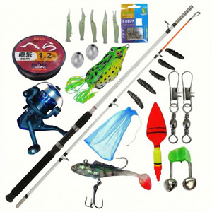 SPRED 150cm Solid fiber fishing rod and reel complete set 5 ft Multicolor Fishing Rod