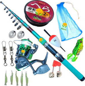 Abirs Super fine fishing thoondil set Twin green Green, Black Fishing Rod