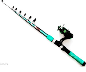Abirs 7 feet / 210cm Fishing rod and reel set Combo pack Green Fishing Rod