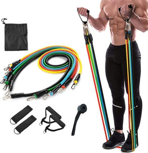 VAVLEL Resistance Band Set (11pcs), Exercise Bands with Door Anchor, Carry Bag. रेजिस्टेंस ट्यूब