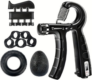 Shopeleven 5Pcs Set Fingers Trainer Stretching Band, Ball, Ring, Exercise, Decompression Hand Grip/Fitness Grip