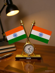 VOILA India Double Sided Wind Car Dashboard Flag